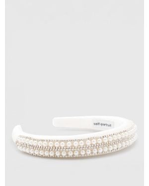 Self-Portrait Hair Accessories in White | Lyst