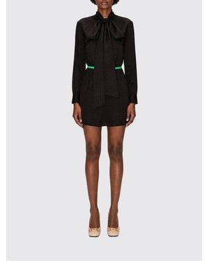 Gucci Silk Wrap Dress - Black