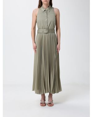 Liu Jo Pleated Gabardine Shirtdress - Green