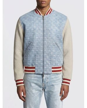 DSquared² Cotton Bomber Jacket With Logo - Blue