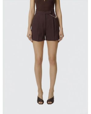 Elisabetta Franchi Crepe Shorts - Brown