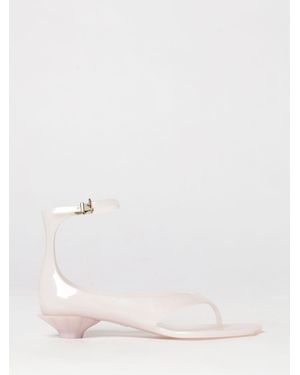 Chloé ChloÉ Jelly Pvc-Zehentrenner-Sandalen Mit Niedrigem Absatz Und Verstellbarem Riemen - Natur