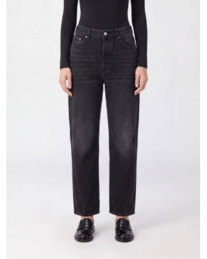 TOTEME Twisted Seam Straight-Leg Jeans Aus Baumwolldenim Mit Mittlerer Leibhöhe - Schwarz