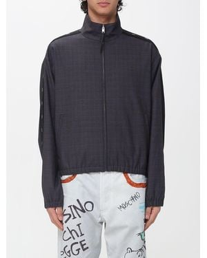 Moschino Virgin Wool And Polyester Jacket - Blue
