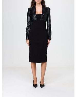 SIMONA CORSELLINI Square-Neck Jersey Sheath Midi Dress - Black