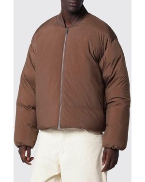 Studio Nicholson Oversized Padded Nylon Bomber Jacket - Brown