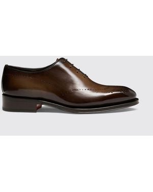 Santoni Leather Lace-Up - White