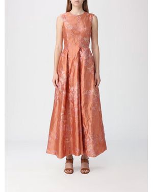 Erdem Vestido De Noche Largo De Satén Con Estampado Floral Sin Mangas - Blanco