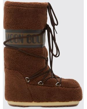 Moon Boot Icon Two-Tone Mid-Calf Snow Boots - Brown