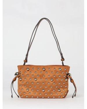 Liu Jo Riccy Faux Suede Bag With Studs - Brown