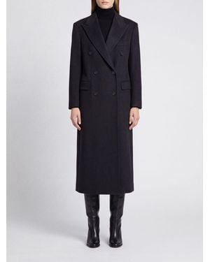 Tagliatore Double-Breasted Long Coat - Blue