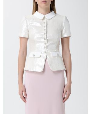 Self-Portrait Sequin Jacket - White