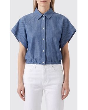 Jacob Cohen Camisa De Mezcla De Lino A Rayas - Azul