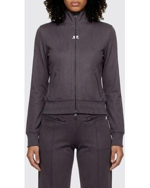 Courreges CourrÈ Ges Polyester Zip-Up Hoodie - Blue