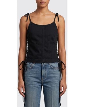 Balenciaga Top De Algodón - Negro