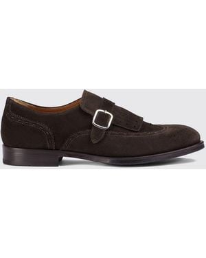 Doucal's Monkstrap-Schuhe Aus Veloursleder Mit Fransen Und Verstellbarem Riemen - Weiß