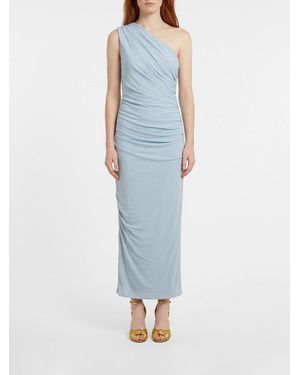 ROTATE BIRGER CHRISTENSEN One-Shoulder Recycled Jersey Dress - Blue