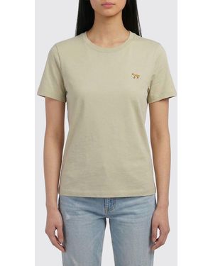 Maison Kitsuné Maison KitsunÉ Cotton T-Shirts With Logo - Green