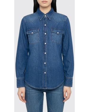 A.P.C. Basic Cotton Denim Shirt - Blue