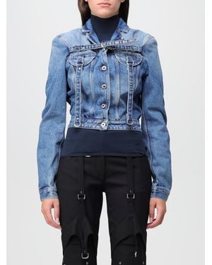 Off-White c/o Virgil Abloh Veste raccourcie en jean - Bleu