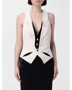 Elisabetta Franchi Single Breasted Vest - Black