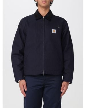 Carhartt Detroit Organic Cotton Shirt Jacket With Velvet Collar - Blue