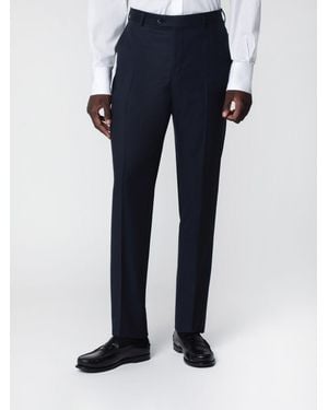 Luigi Bianchi Single-Breasted Pure Virgin Wool Suit With Notch Lapels - Blue