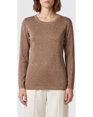 Roberto Collina Lurex Crew-Neck Jumper - Brown
