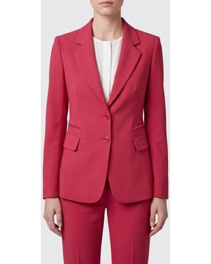 Elisabetta Franchi Cropped Single-Breasted Blazer With Peak Lapels And Slim Fit - Red