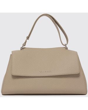 Orciani Hammered Leather Sveva Longuette Bag - Natural