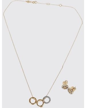 Tory Burch Miller Pavé Necklace And Earrings Set By - White