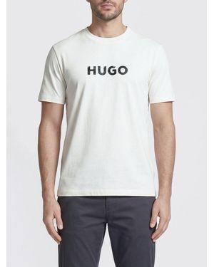 HUGO Cotton T-Shirt With Logo - White