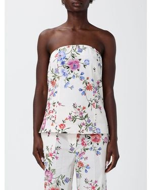 Liu Jo Cotton Top With Floral Print - White