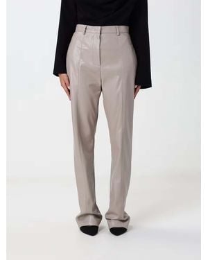 SIMONA CORSELLINI High-Waisted Straight Trousers - Natural