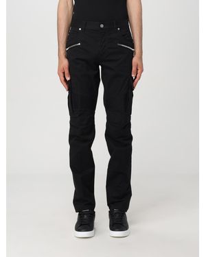 Balmain Stretch Cotton Cargo Pants - Black