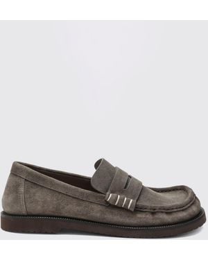 JW Anderson Suede Penny Loafers With Contrast Stitching - White