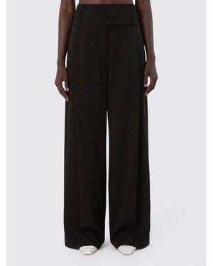 Sportmax Viscose Wide-Leg Pants - Black