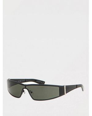 McQueen Shield Sunglasses With Metal Accents - Grey