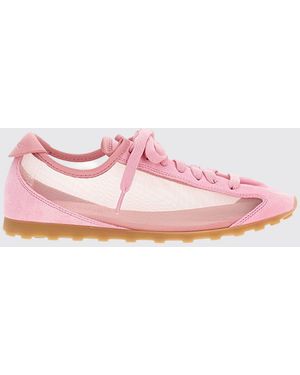 Jacquemus Les Tennis Nylon Mesh And Suede Trainers - Pink