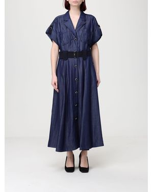 Liu Jo Chambray Denim Shirt Dress - Blue