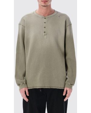 ROA Cotton T-Shirt With Buttons - Grey