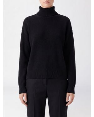 The Row Long-Sleeved Pure Cashmere Turtleneck - Blue