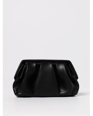 THEMOIRÈ ThemoirÈ Afrodite Themoiré Draped Vegan Leather Clutch - Black