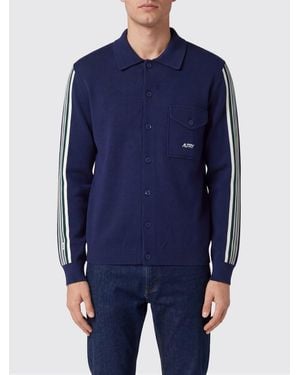 Autry Hemdjacke Aus Technischem Stoff Mit Gänsedaunenfüllung Und Logo - Blau