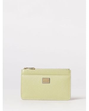 Dolce & Gabbana Dolce &Amp Gabbana Grained Leather Card Holder - Natural