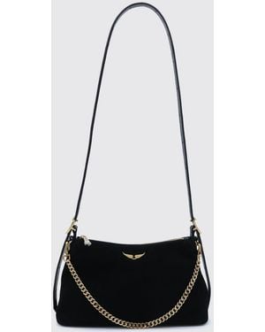 Zadig & Voltaire Zadig &Amp Voltaire Jim Calfskin Leather Crossbody Bag With Metallic Handle - White