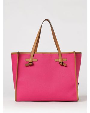 Gianni Chiarini Marcella Cotton Canvas And Leather Bag - Pink