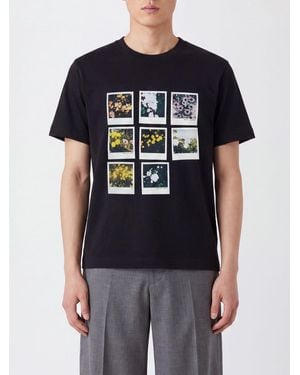 Dries Van Noten Graphic Print Cotton Crew-Neck T-Shirt - Black