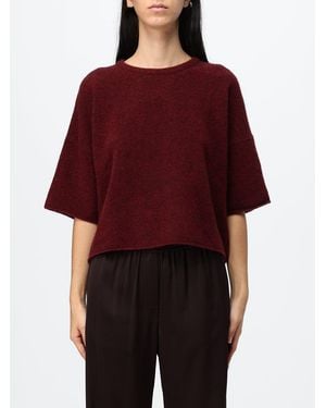 Filippa K Cotton Crew-Neck T-Shirt With Short Sleeves And Tonal Logo - Red