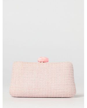 Twentyfourhaitch Citara Tweed Clutch - Pink
